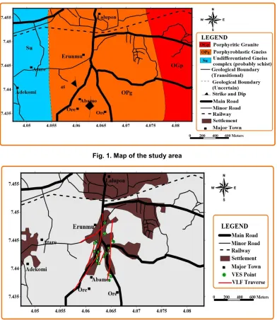 Fig. 1. Map of the study area 