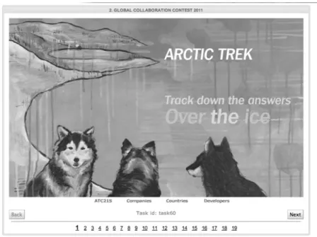 Figure  4.  A sample  screen from the  Arctic Trek task: the  Welcome screen. 