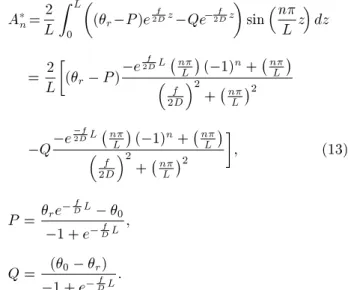 Figure 4. Schematic view of 1D vertical inltration problem (z direction).