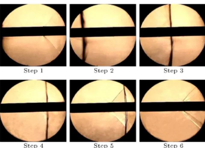 Figure 5. Shadowgraphs of supersonic phase around perturbed cylindrical section of ogive model (with trip strip), model B.