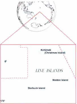 Figure 1.1. The geographic locations of Malden Island and Christmas Island. 