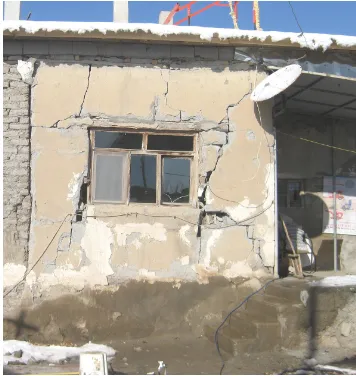 Fig. 10.Fig. 10. Damage between two wall openings. Damage between two wall openings. 