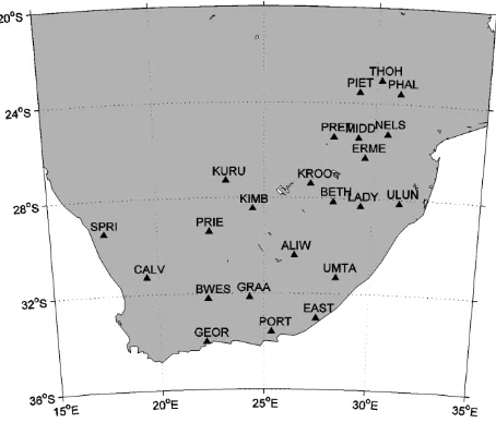 Fig. 2.Figure 2 Distribution of TrigNet sites. When CIT technology is used to inverse the temporal and spatial variations in ionospheric  Distribution of TrigNet sites.
