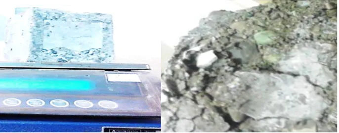 Figure 4. Corrosion on the surface of concrete specimen in the acid environment