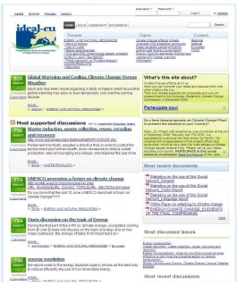 Figure 4: The IDEAL-EU Social Networking Platform  