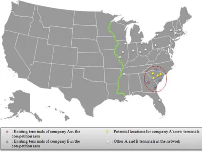 Figure 3.2 Map of study area for case study 1.  