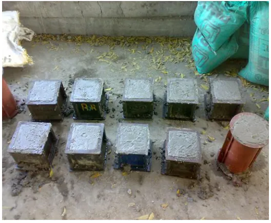 Fig I. Casting of cube specimen 