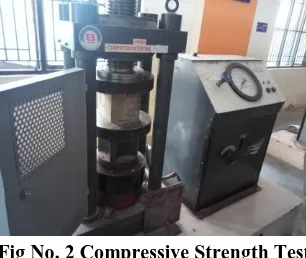 Fig No. 2 Compressive Strength Test   