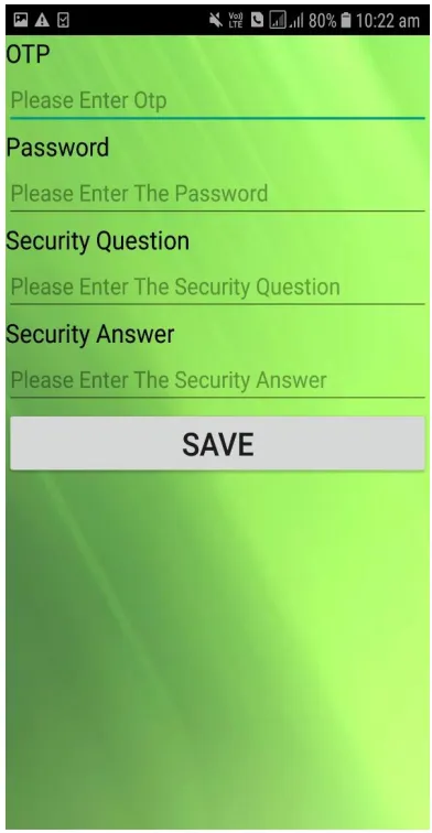 Fig. 2. OTP confirmation screen 