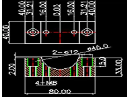Fig. 3 Drafting of locator bottom view 