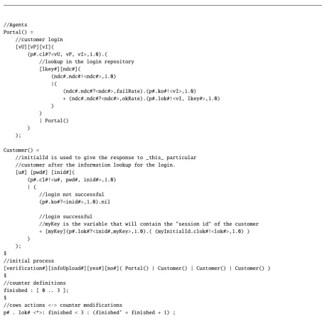 Table 4.1: An example input model for S���� amc. Notice that this is a S���� representation of theexample explained in detail in Section 4.7.