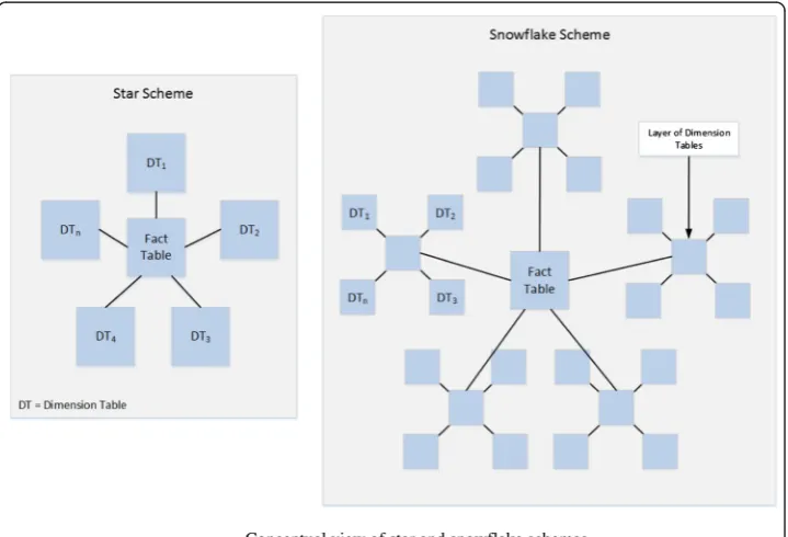 Fig. 2 Conceptual view of star and snowflake schemas