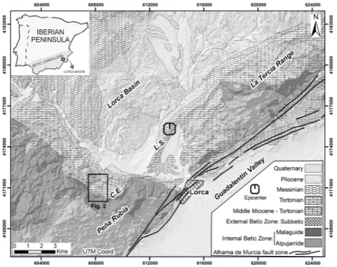 Fig. 1. Location map of the study zone. Location of Fig. 2 is alsoshown.