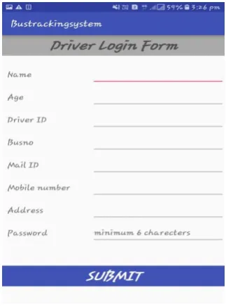 Fig 5 – Parent’s login form 