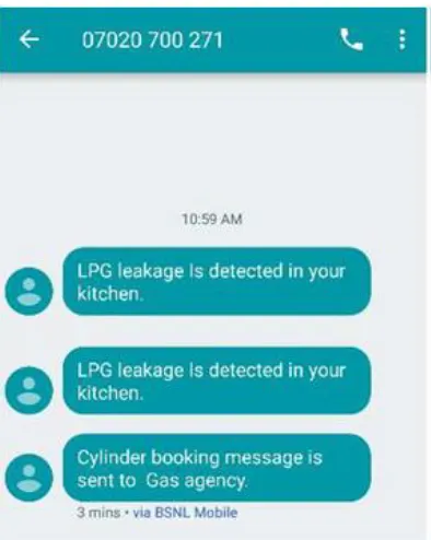 FIG 4.1 :SMS‟S SENT TO THE USER MOBILE    