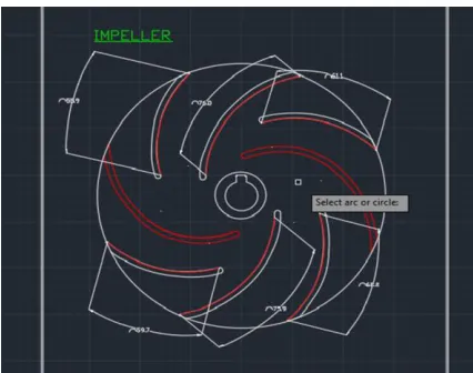 Fig .4 Existing Impeller with dimensions 