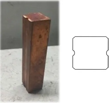 Fig. 2 Two Sides Grooved Copper Jaws 