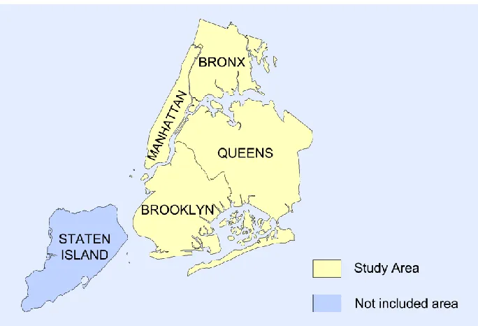 Figure 4.1: Study Area of NYC 