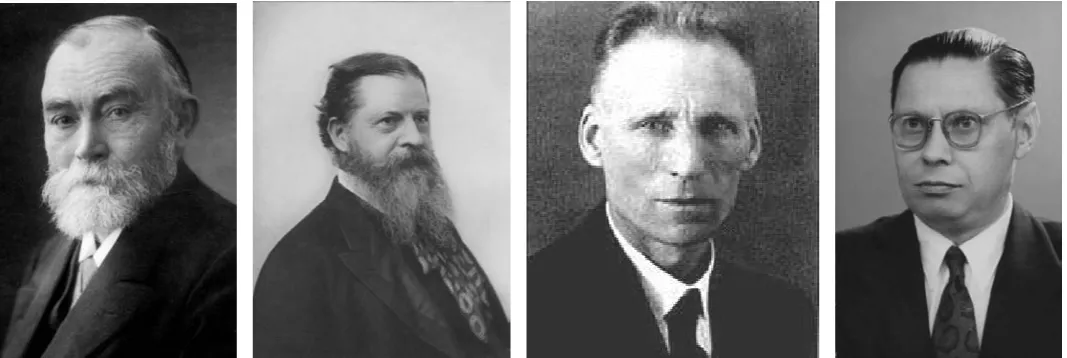 Figure 5 Frege, C.S. Peirce, Brouwer and Beth.