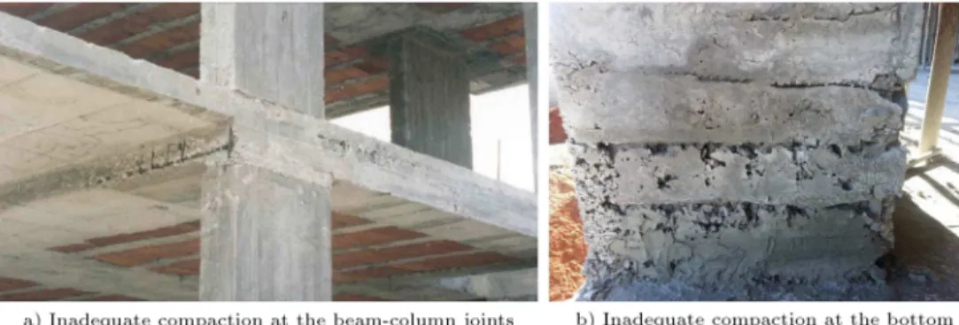 Figure 1. Concrete defects resulting from inadequate compaction.