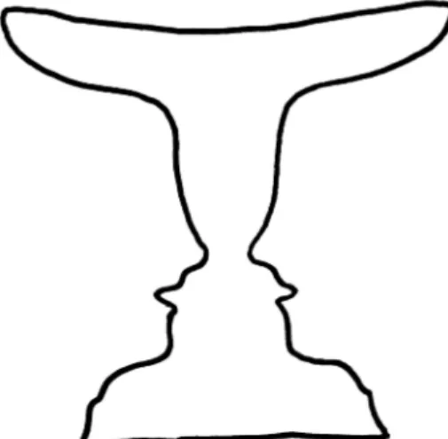 Figure 6. A bi-stable perceptual situation could occur by the visual system in the observation of this simple shape: