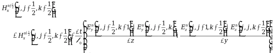 Figure 3.  Yi computational cells, each field component is surrounded by four components According to the Yi marketing, the components of the discrete field can be written as follows: 