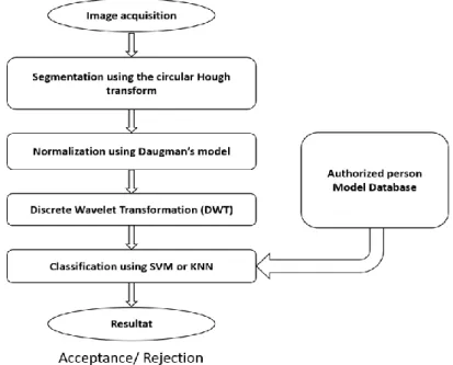 Figure 3. Diagram of iris recognition system 