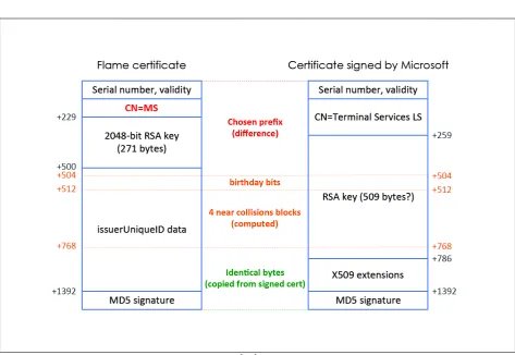 Figure 3.1: A schematic representation from [22] of the colliding certiﬁcates constructed for Flame.