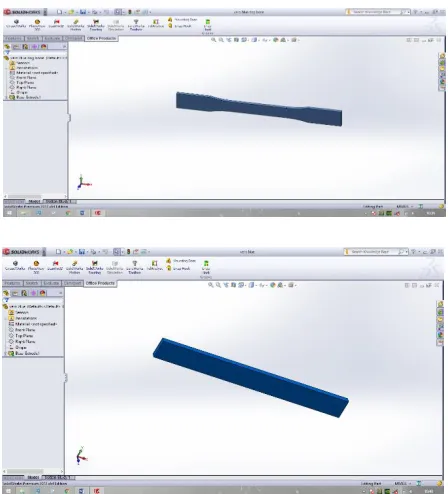 Figure 3: 2D model for tensile and flexural test  