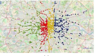 Fig. 4. Partition for a different number N of vMMEs. The colors indicate the areas controlled by each vMME