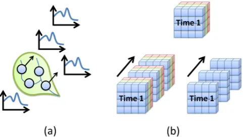 Fig. 5. Conceptual data object model for a (a) 1-D time series and(b) 2-D coverage.