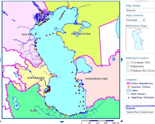 Figure 1. Location of sampling points in the Caspian Sea [35].