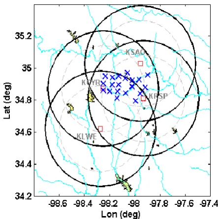 Fig. 6 Location of the USDA ground gauges in the CASA’s IP1 network. Fig. 6. Location of the USDA ground gauges in the CASA’s IP1network.