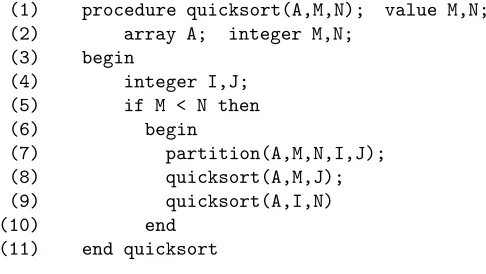 Table 1.1: QuickSort [54]