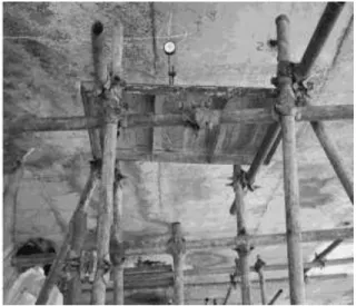 Fig. 4  Load Application with Loose Sand within  Wooden Shuttering. 