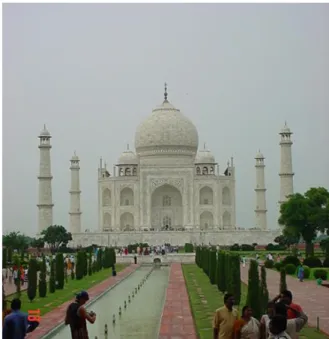 Fig. 4  The Great Taj Mahal, a combination of  mathematics and geometry; creating  symmetry, rhythm and harmony