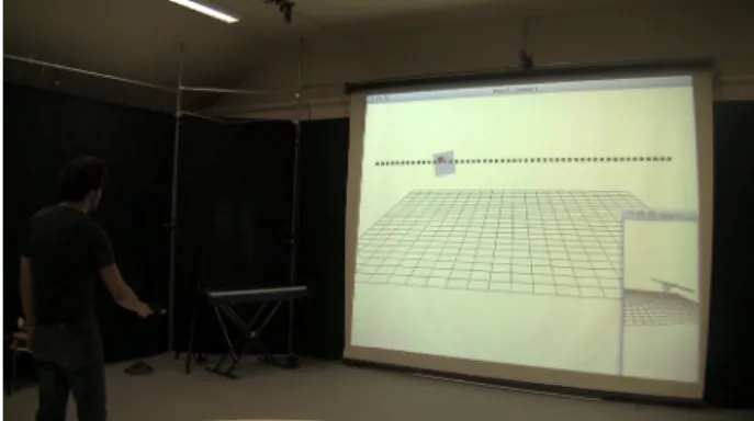 Figure  4.  User  operating  the  music-based  framework  implementation  for  interactive  sonification