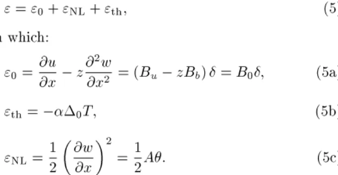 Figure 1. Coordinate system, geometric characteristics and displacement details of beam.