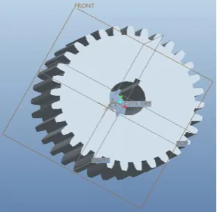 Fig.2 and an array of tooth is removed which shows a gear with single tooth as in Fig.3