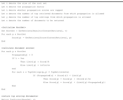 Table 8: RMIT algorithm constant settings 