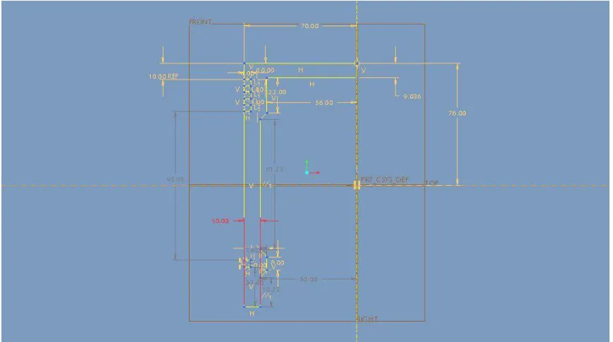 Fig 5.4 Optimized Piston Sketch 2d 