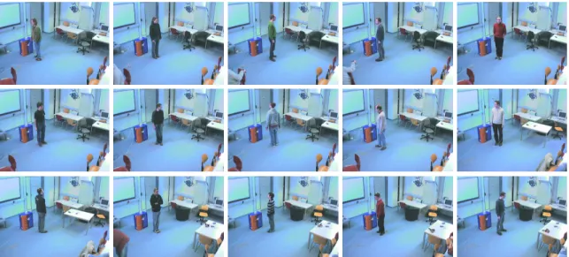 Figure 3.14: Example images recorded with camera 1 for all 15 person datasets contained within the CLEAR dataset.