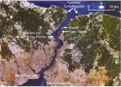 Figure 9. graph Composite satellite photo- of the Bosphorus. Photo courtesy NASA 