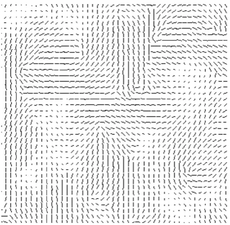Figure 5: Time dependence of typical domain size length ξd. The quantities a0 determines average distance among neighbouring LC molecules, and ∆t determines of sweep time unit (within it orientations of all mol-ecules are updated in the numerical simulatio