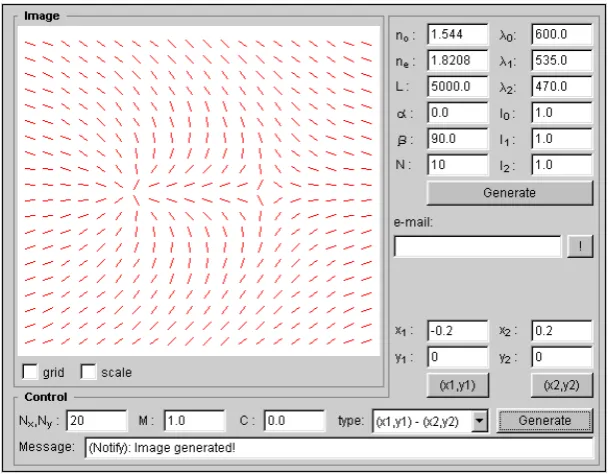 Figure 8: Typical optical interference pattern of a defect with M=1.