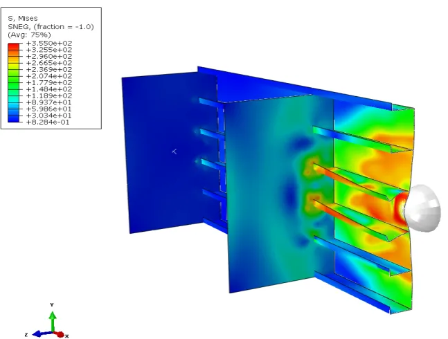 Figure 2: First buckling mode shape. 
