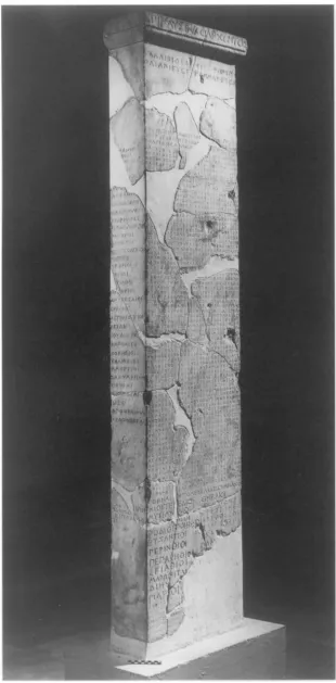 Figure 1. The stele of the Aristoteles Decree (IG IP 43 = EM 10397). 