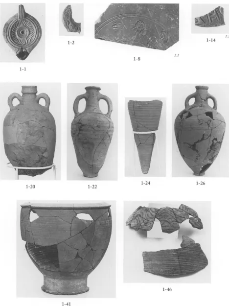 Figure 4. Assemblage 1. Scale 1:4 except lamps 1:3 and as indicated 