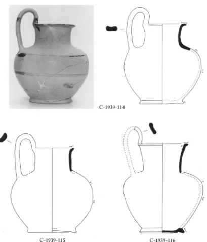 Figure 6. One-handled oinochoai from well 1939-1. Scale 1:3 