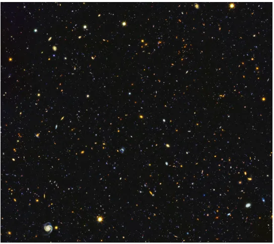 Figure 2. Hubble Space Telescope image of a patch of sky about the size of a sheet of paper seen from 100 meters away